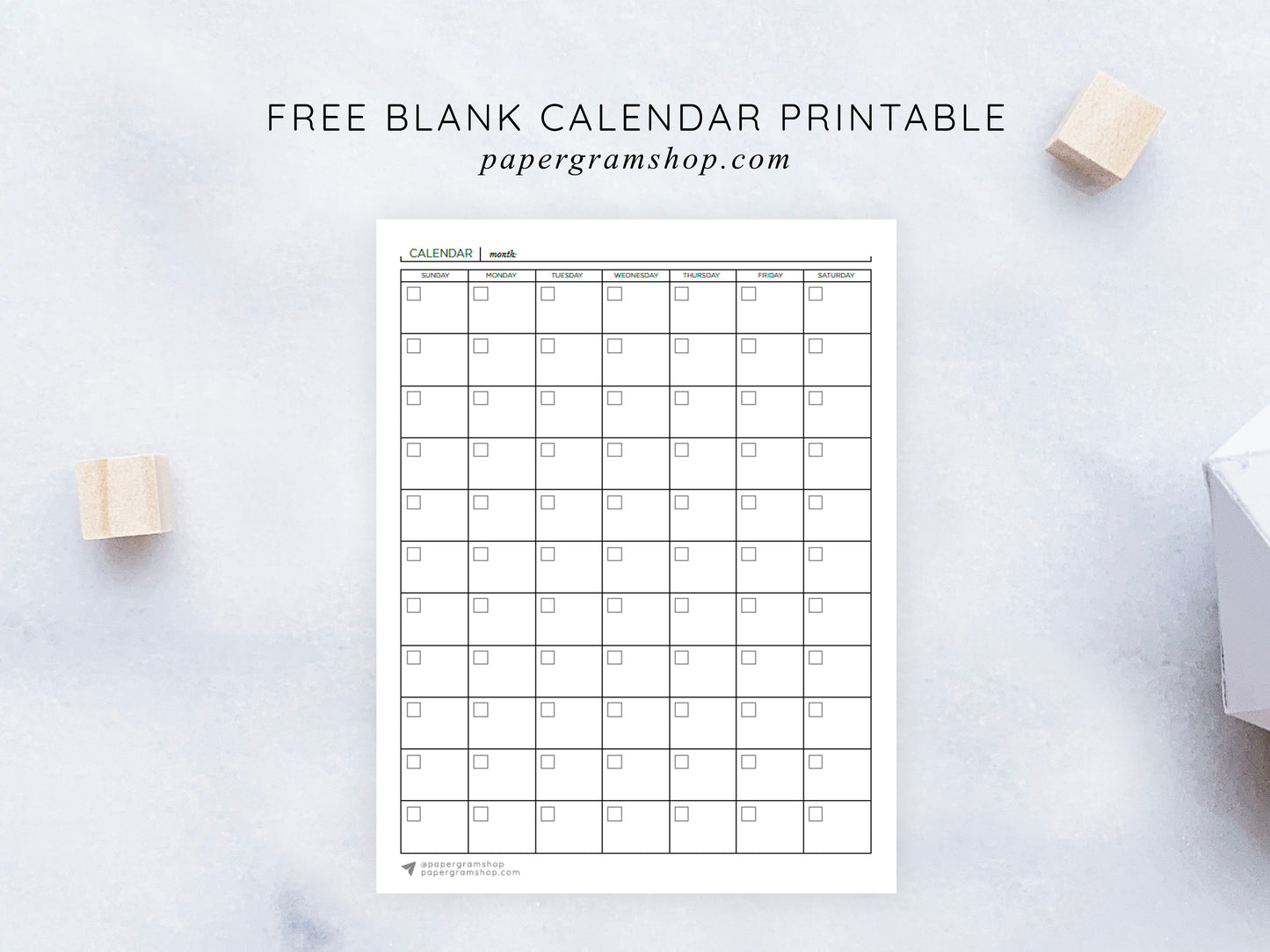 Free Calendar Printable
