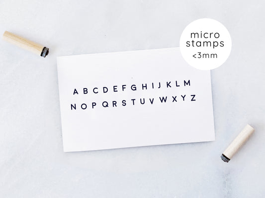 Micro Alphabet Stamp Set (Capitals, Sans-Serif)