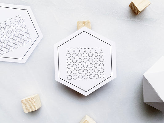 Hexagon Habit Tracker Sticker Set of 6
