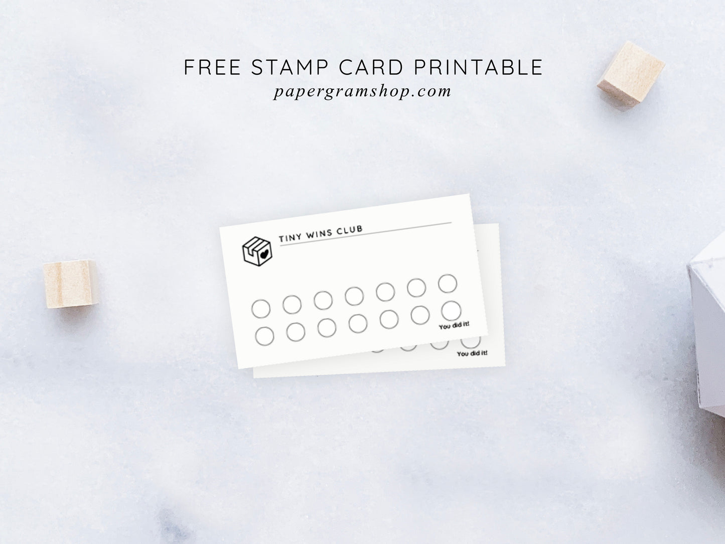 Free Tiny Wins Club Stamp Card Printable