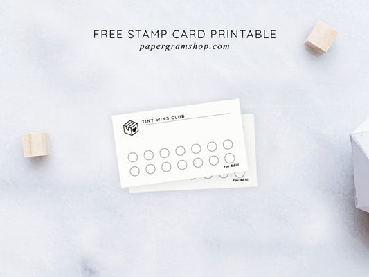 Free Tiny Wins Club Stamp Card Printable