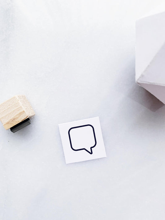 Speech Bubble Rubber Stamp