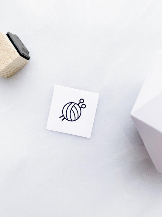 Knitting Rubber Stamp