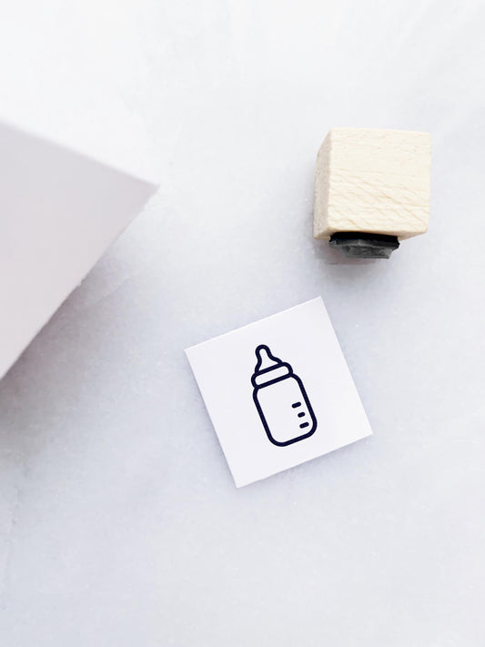 Baby Bottle Rubber Stamp