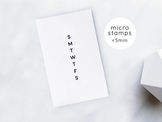 Vertical Week Bar Rubber Stamp