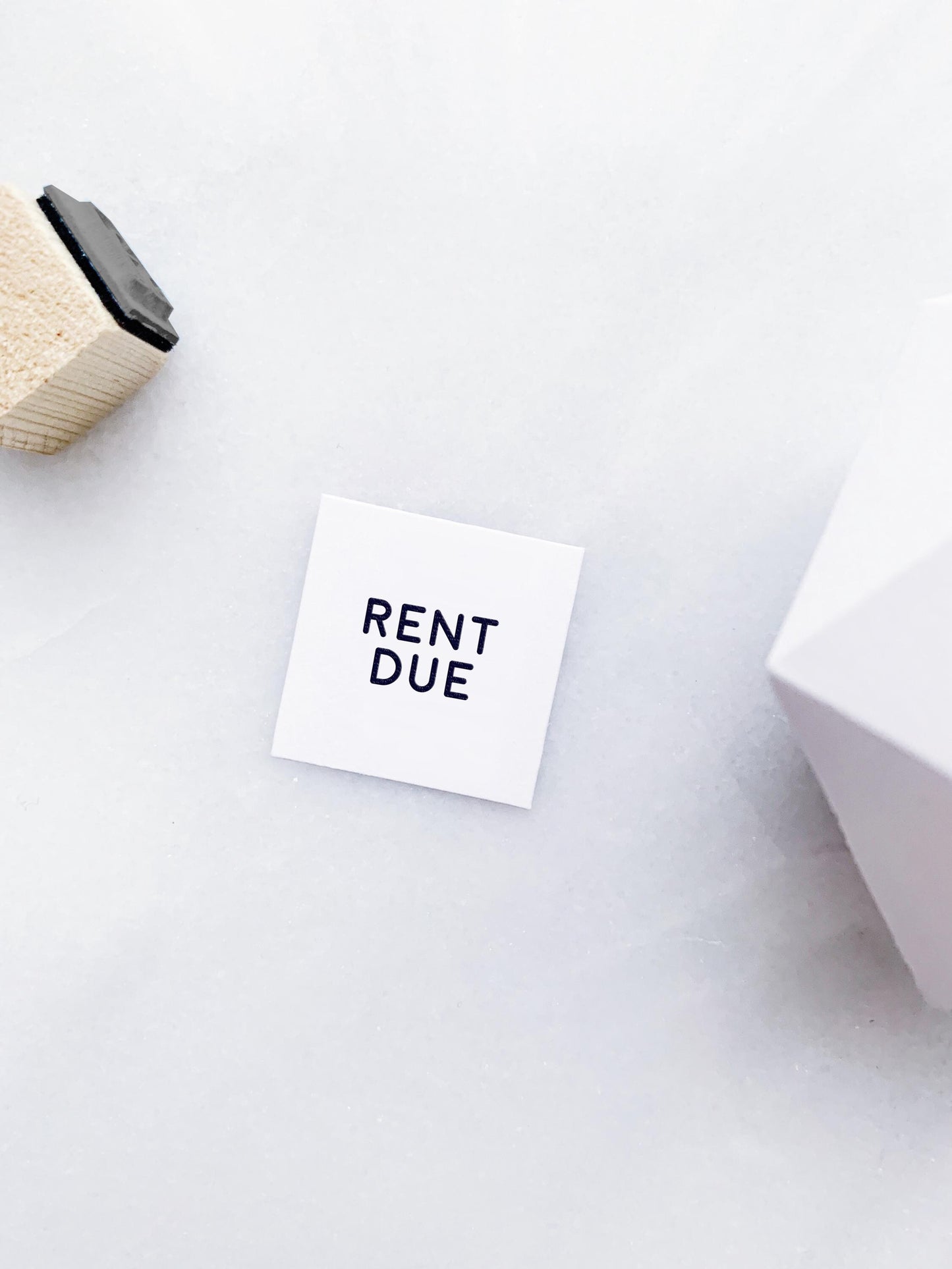Rent Due Text Stamp