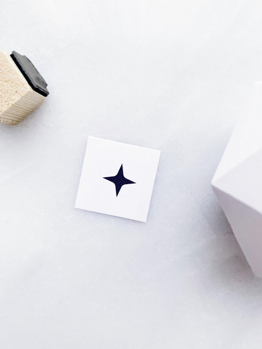Filled Single Sparkle Rubber Stamp