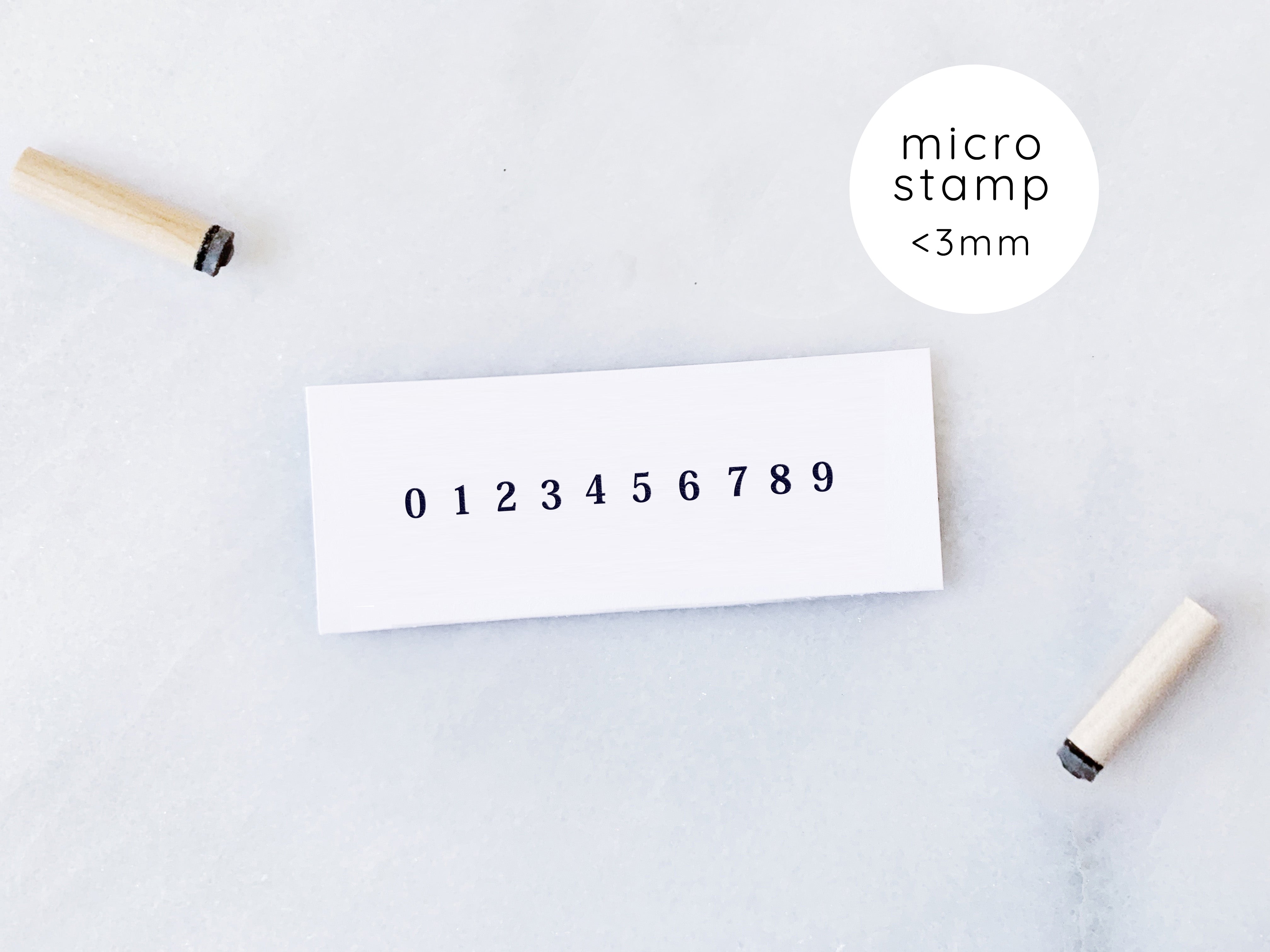 Micro Tiny Numbers Rubber Stamp Set (Serif) – papergramshop