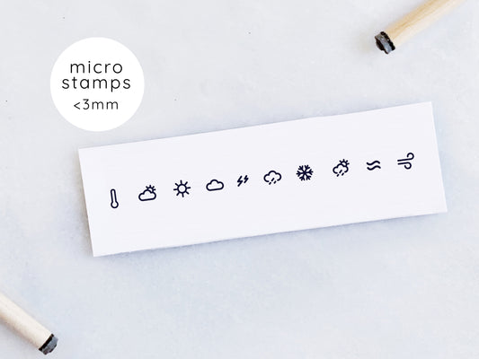 Micro Weather Rubber Stamp Set