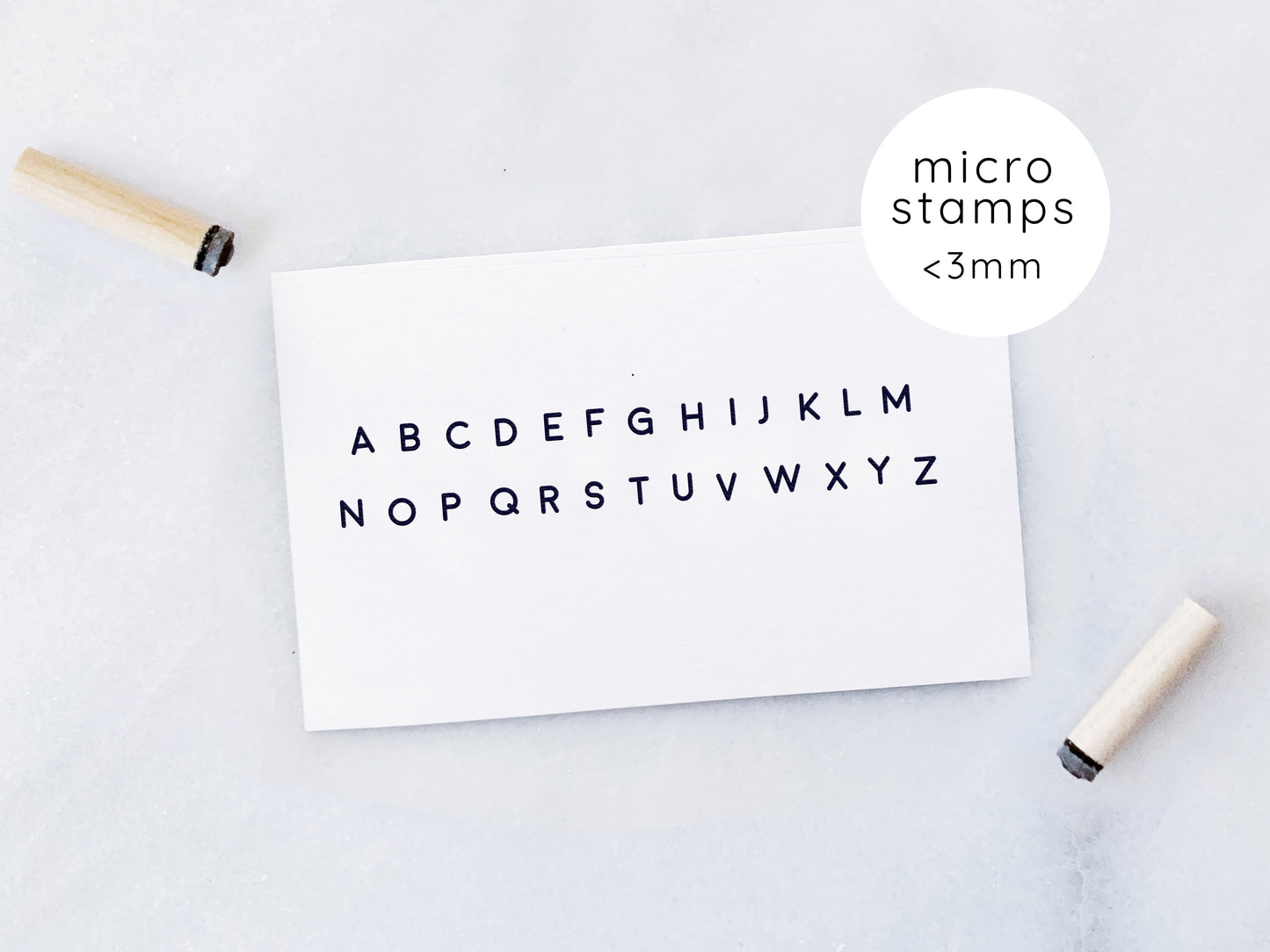 Micro Alphabet Stamp Set (Capitals, Sans-Serif)