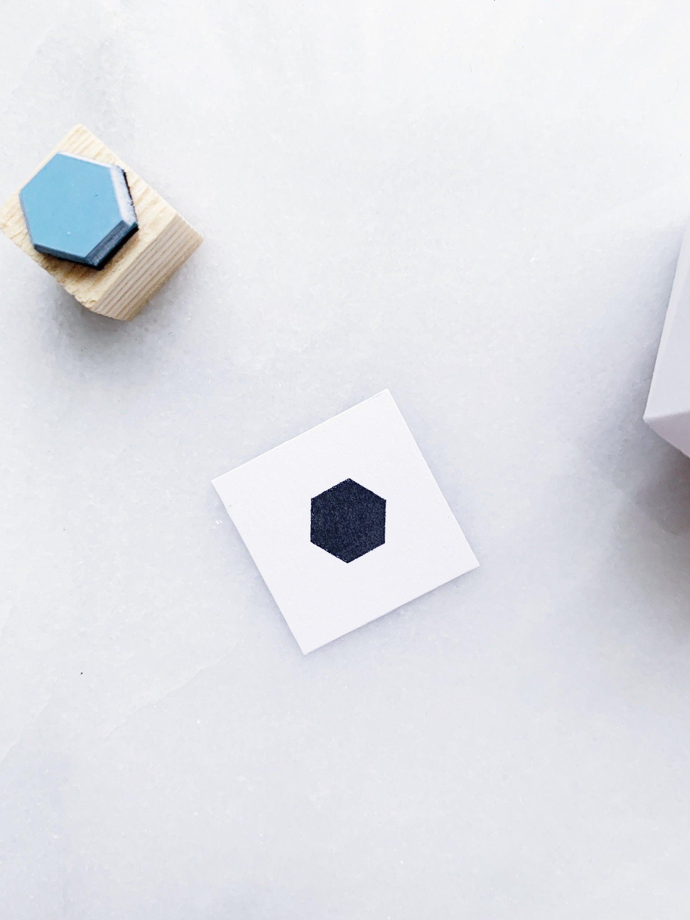 Filled Hexagon Rubber Stamp – papergramshop