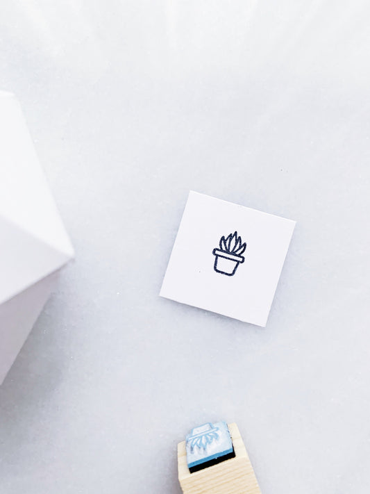 Small Succulent Stamp • Tiny Plant Rubber Stamps • Mini Stamps for Bullet Journals • Planner Stamps