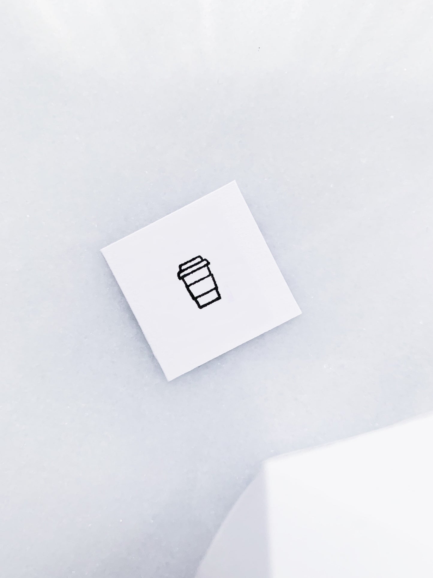 Latte Rubber Stamp • Small Coffee Stamp for Calendars and Planners