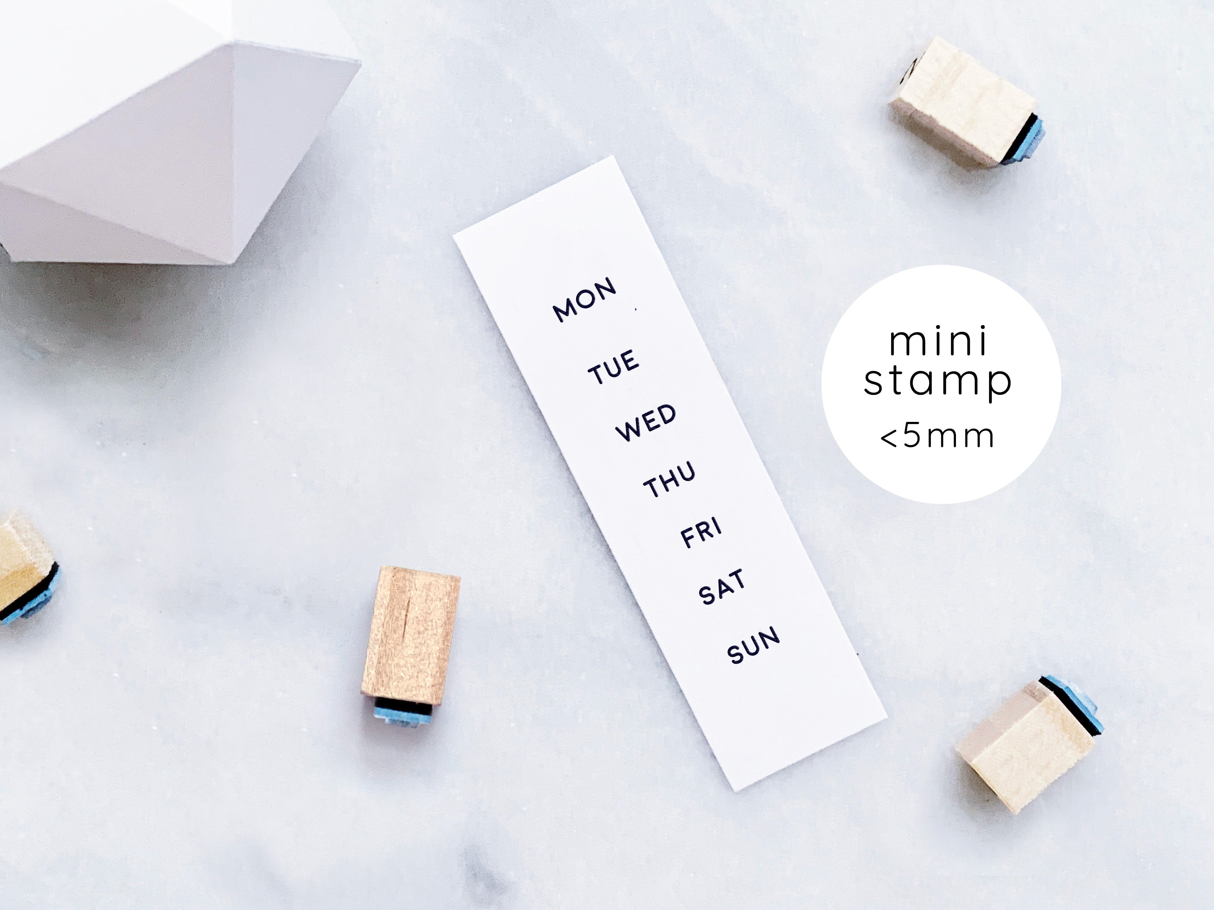 Abbreviated Days of the Week Rubber Stamp Set – papergramshop